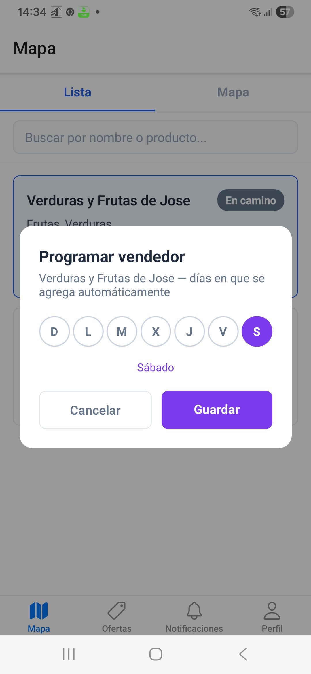 Programar vendedor favorito